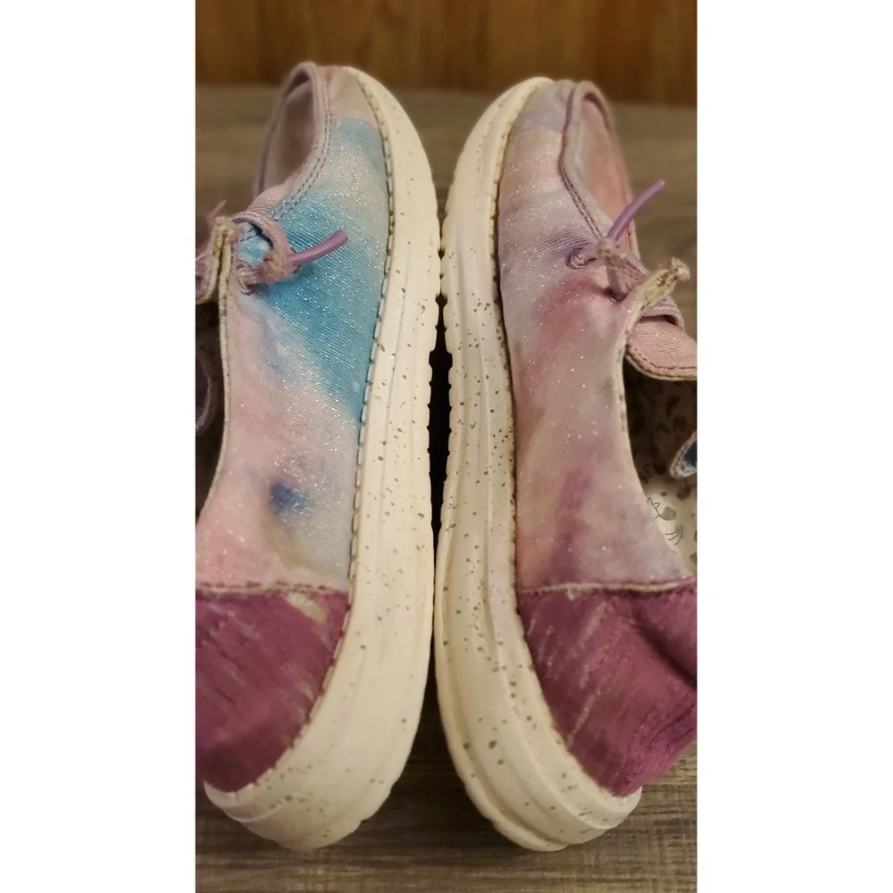 Hey Dude Wendy Dreamer Unicorn Tie‎ Dye Shoes Youth Size 3